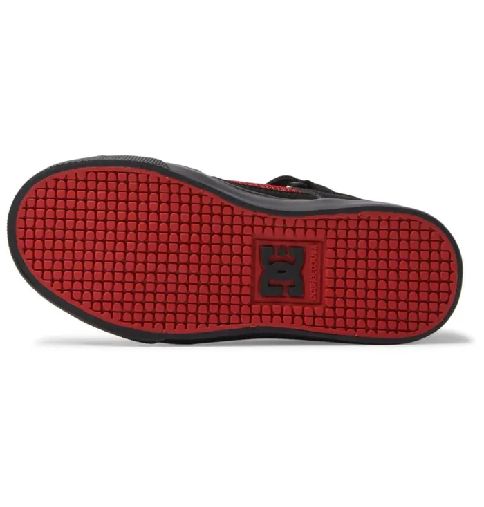 Kids DC Shoes Sneakers Pure High Elastic Waist Lace HighTop Shoes Blackblackred