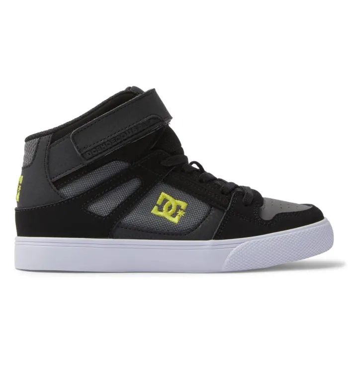 Kids DC Shoes Sneakers Pure High Elastic Waist Lace HighTop Shoes Blacksoft Limeblack Kids DC Shoes Sneakers Pure High Elastic Waist Lace HighTop Shoes Blacksoft Limeblack