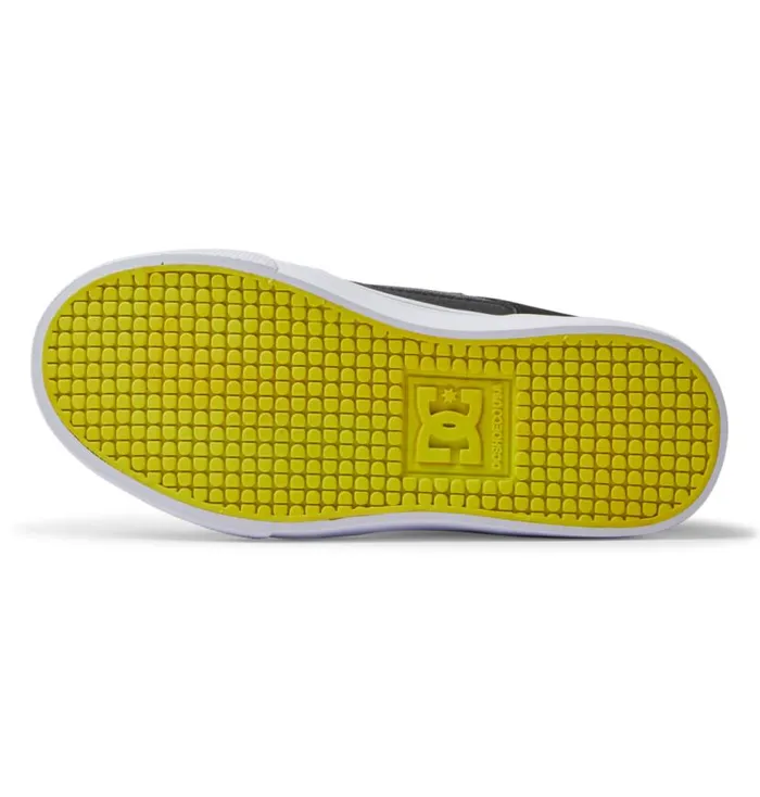 Kids DC Shoes Sneakers Pure High Elastic Waist Lace HighTop Shoes Blacksoft Limeblack