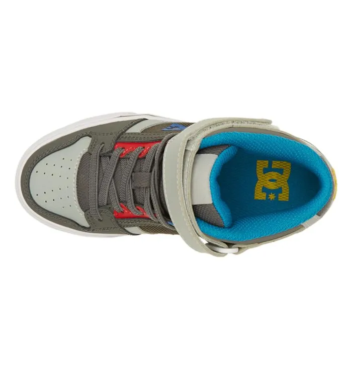 Kids DC Shoes Sneakers Pure High Elastic Waist Lace HighTop Shoes Greygreen