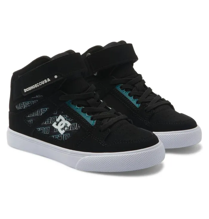 Kids DC Shoes Sneakers Pure High Elastic Waist Lace HighTop Shoes Pixel