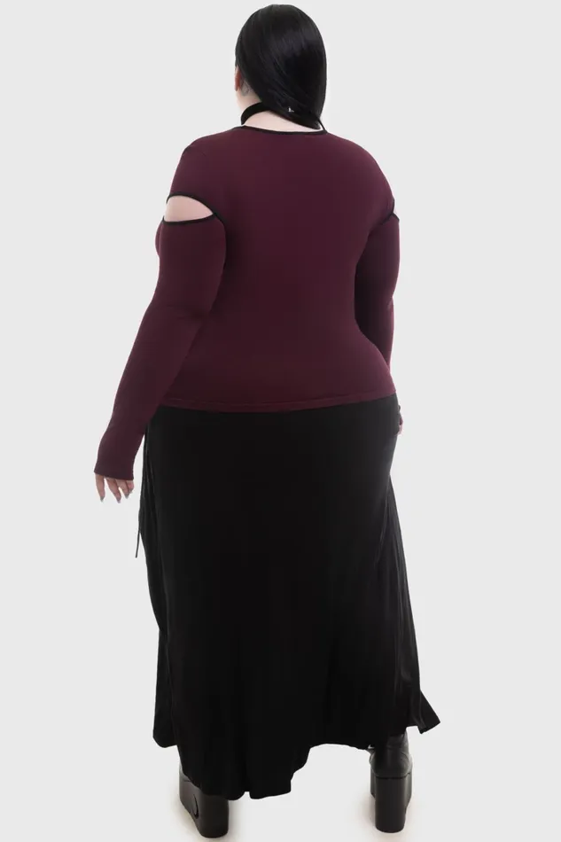 Killstar Abyssal Elegy Knitted Top Women Long Sleeves