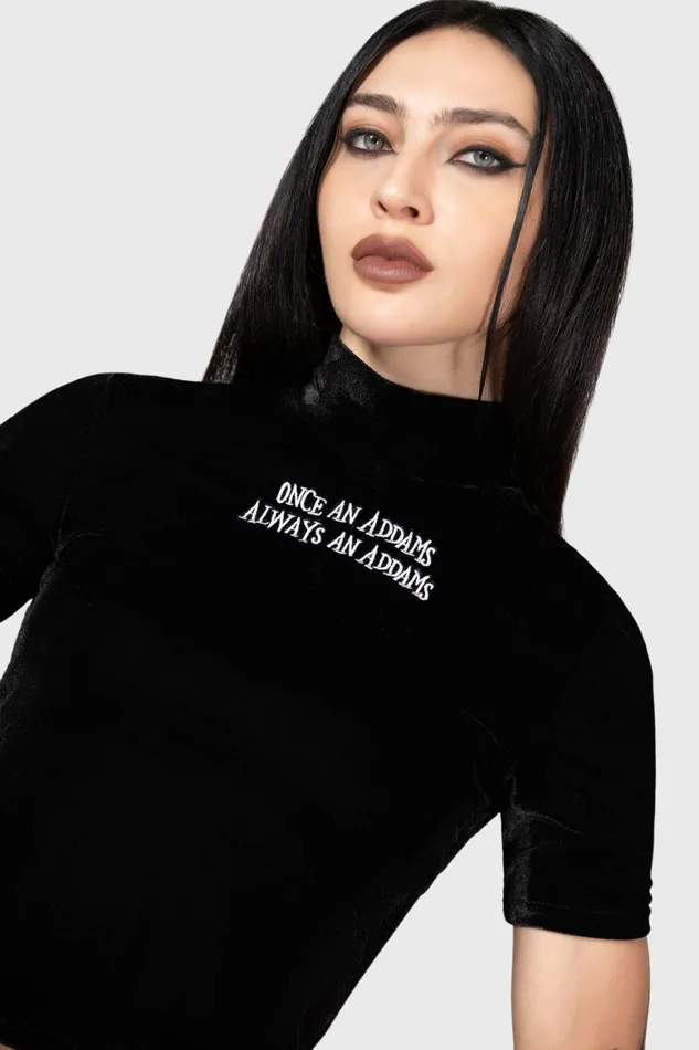 Killstar Allergic To Colour Velvet Top Women TShirts and Vests
