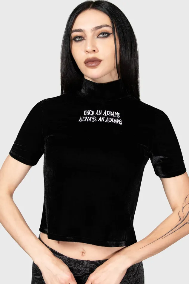 Killstar Allergic To Colour Velvet Top Women TShirts and Vests