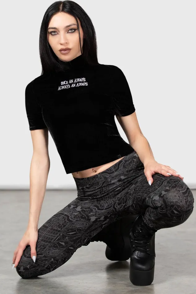 Killstar Allergic To Colour Velvet Top Women TShirts and Vests