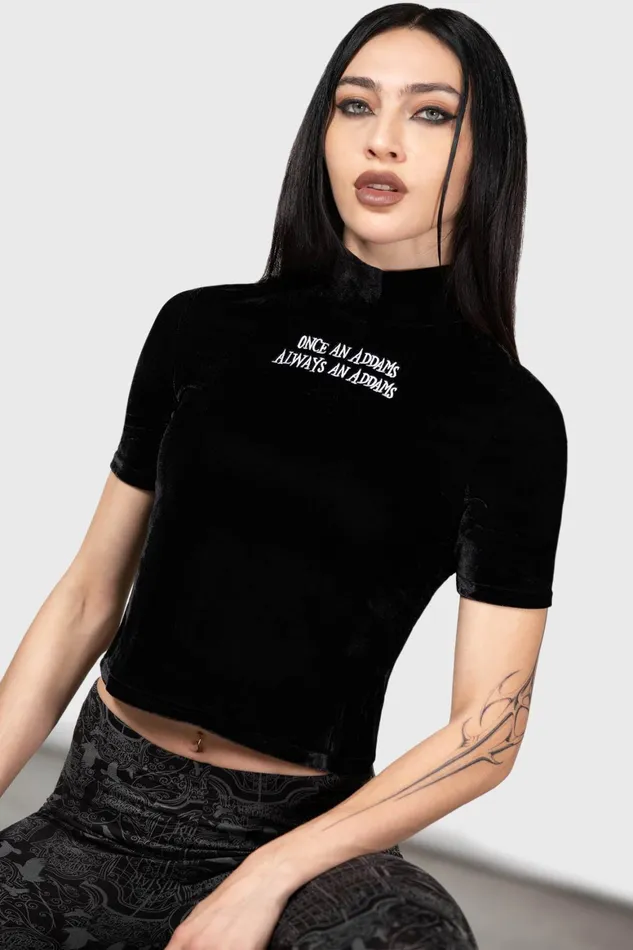 Killstar Allergic To Colour Velvet Top Women TShirts and Vests