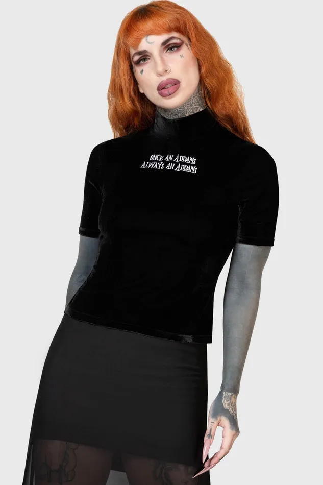 Killstar Allergic To Colour Velvet Top Women TShirts and Vests
