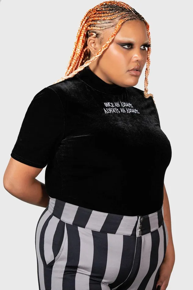 Killstar Allergic To Colour Velvet Top Women TShirts and Vests
