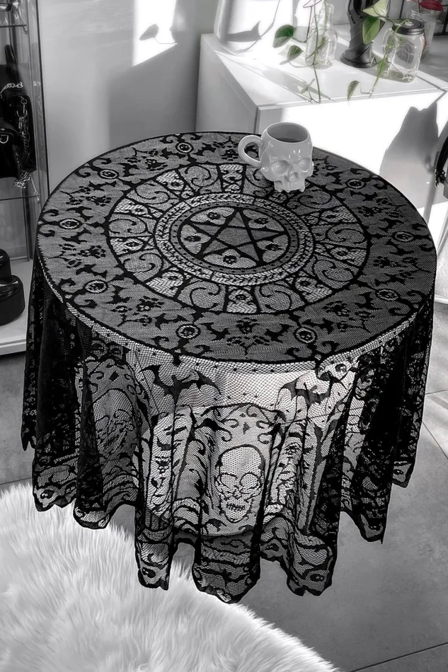 Killstar Asra Lace Tablecloth Homeware Tableware