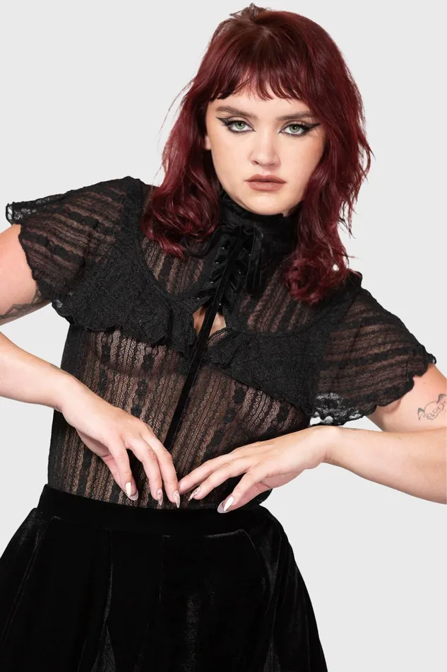 Killstar Atala039s Night Lace Top Women Shirts and Blouses