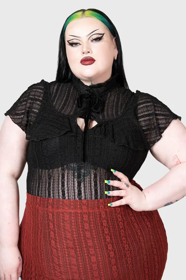 Killstar Atala039s Night Lace Top Women Shirts and Blouses