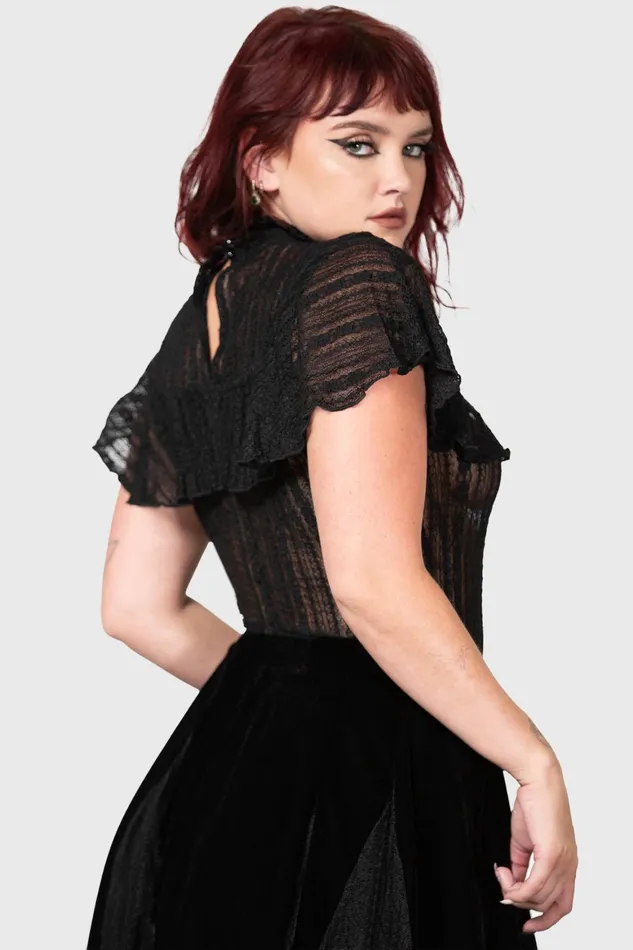 Killstar Atala039s Night Lace Top Women Shirts and Blouses