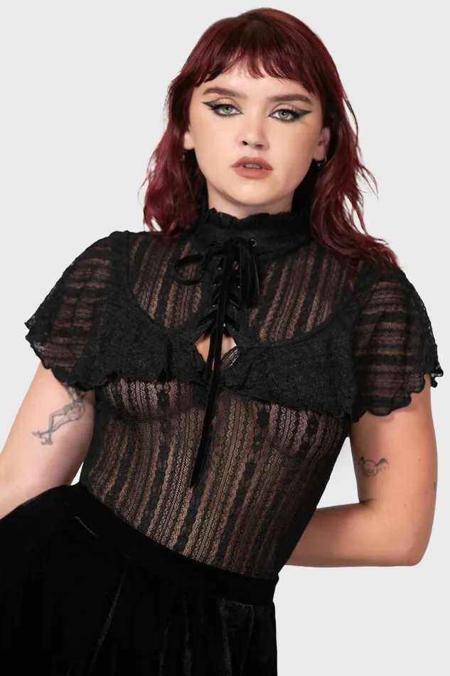 Killstar Atala039s Night Lace Top Women Shirts and Blouses