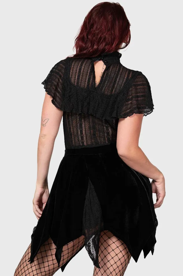 Killstar Atala039s Night Lace Top Women Shirts and Blouses