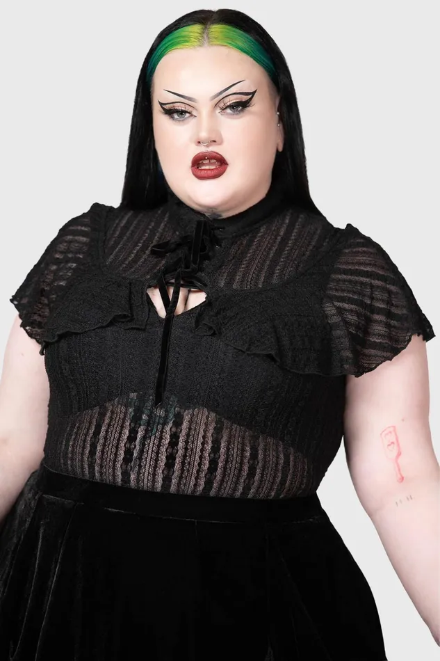 Killstar Atala039s Night Lace Top Women Shirts and Blouses