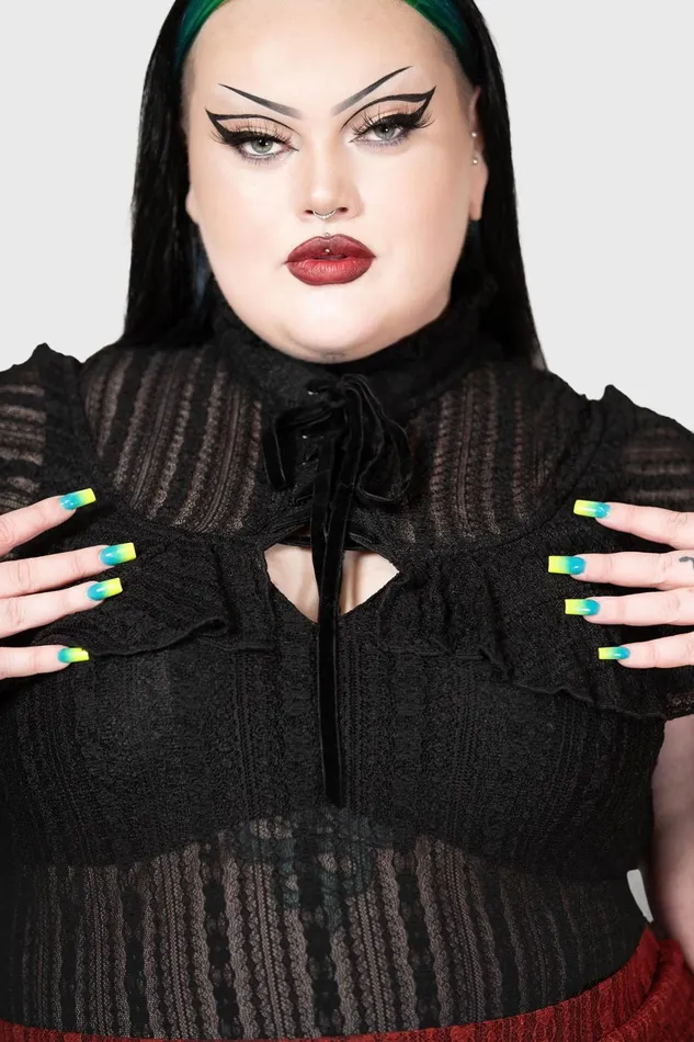 Killstar Atala039s Night Lace Top Women Shirts and Blouses