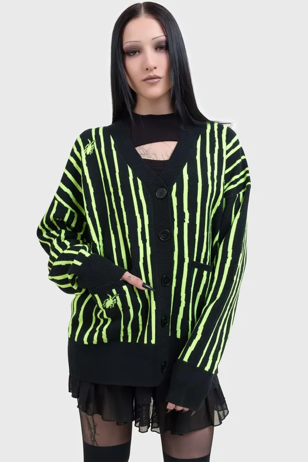 Killstar Beetlejuice Beetlejuice Beetlejuice Intarsia Cardigan Women Cardigans