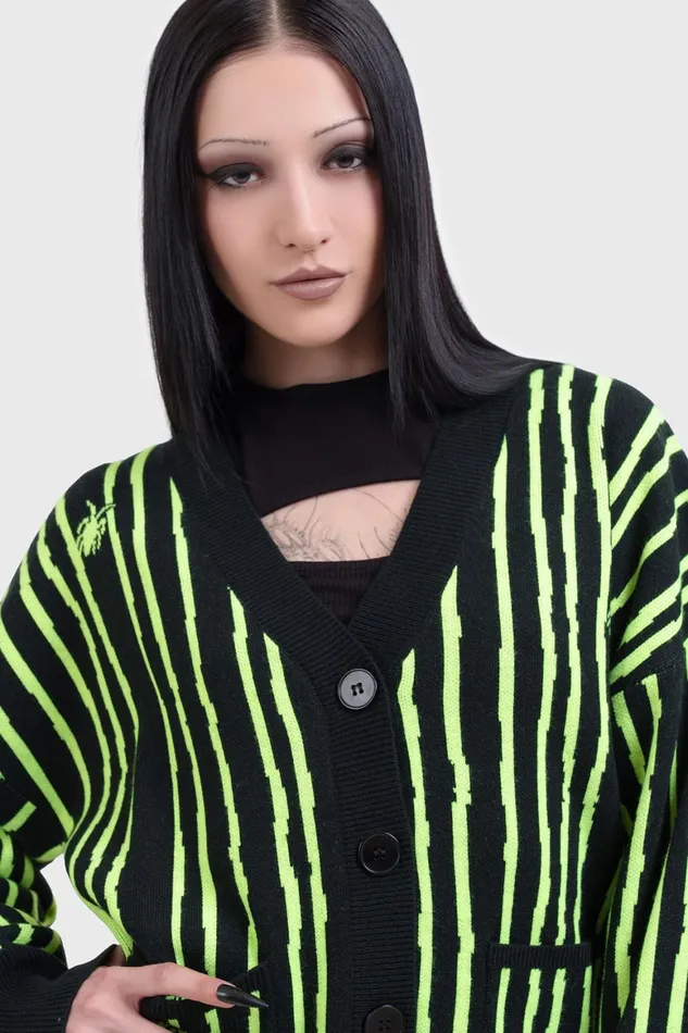 Killstar Beetlejuice Beetlejuice Beetlejuice Intarsia Cardigan Women Cardigans