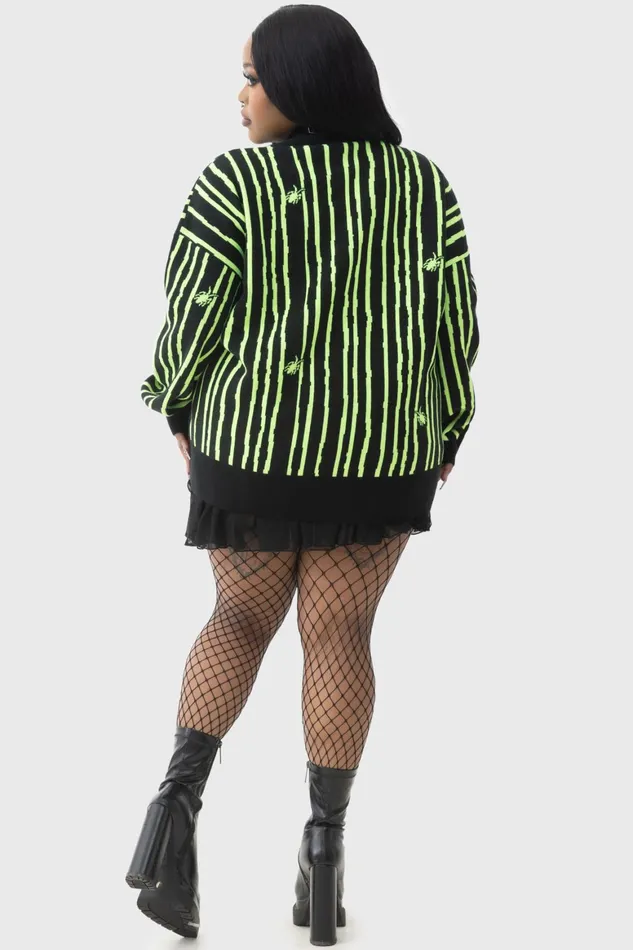Killstar Beetlejuice Beetlejuice Beetlejuice Intarsia Cardigan Women Cardigans