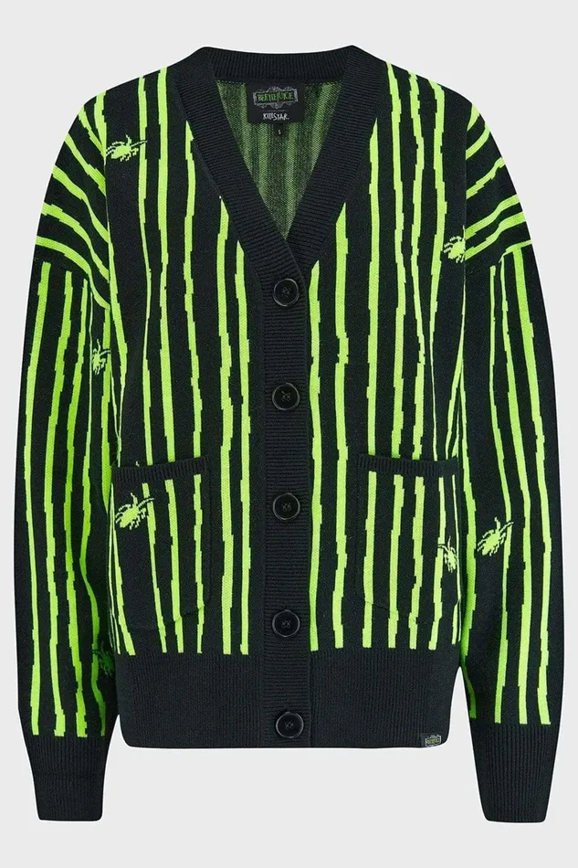 Killstar Beetlejuice Beetlejuice Beetlejuice Intarsia Cardigan Women Cardigans