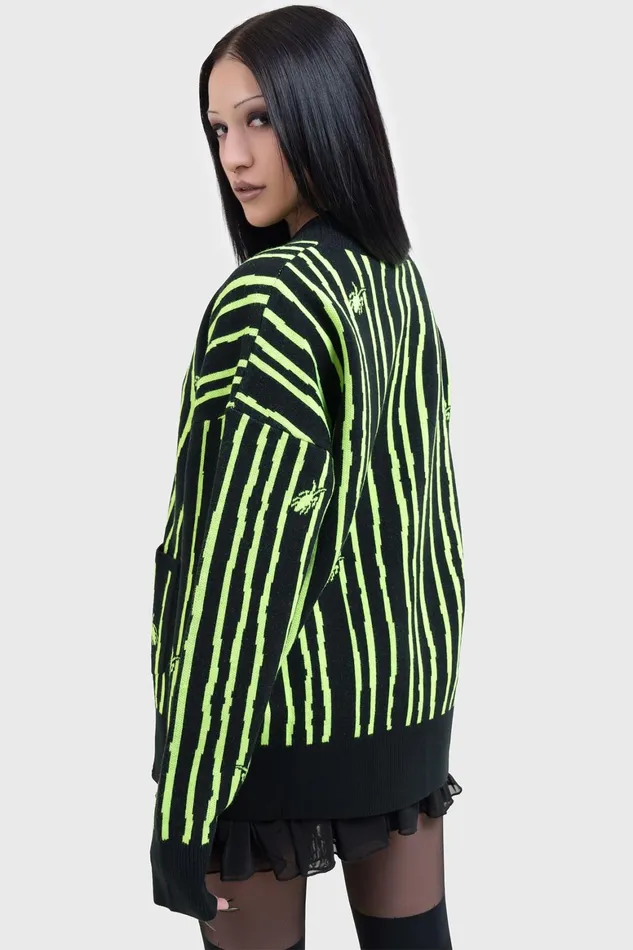 Killstar Beetlejuice Beetlejuice Beetlejuice Intarsia Cardigan Women Cardigans