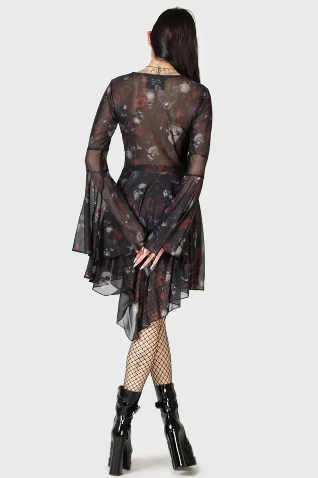 Killstar Bellflora Mesh Dress Women Mini