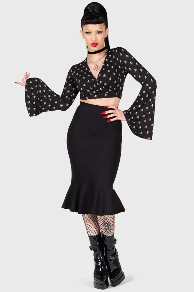 Killstar Betty039s Bash Wrap Top Women Crop