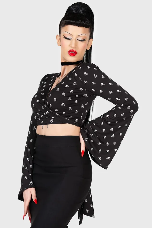 Killstar Betty039s Bash Wrap Top Women Crop