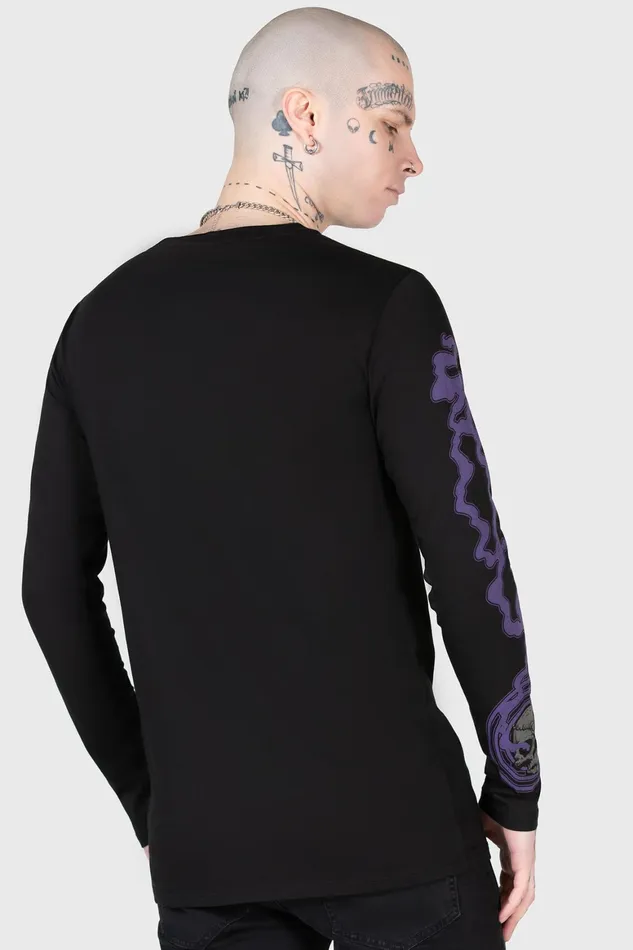 Killstar Blac Magick Long Sleeve Top Men Long Sleeves