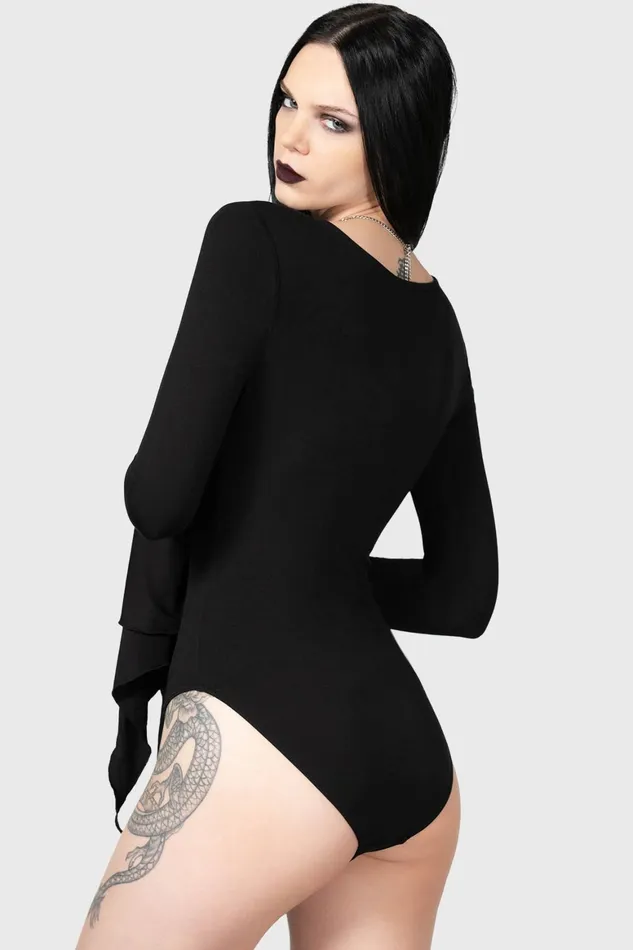 Killstar Black Roses Bodysuit Women Bodysuits