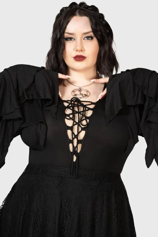 Killstar Black Roses Bodysuit Women Bodysuits