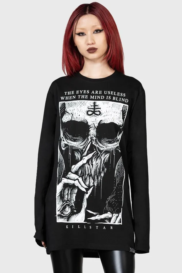 Killstar Blind Mind Long Sleeve Top Women Long Sleeves