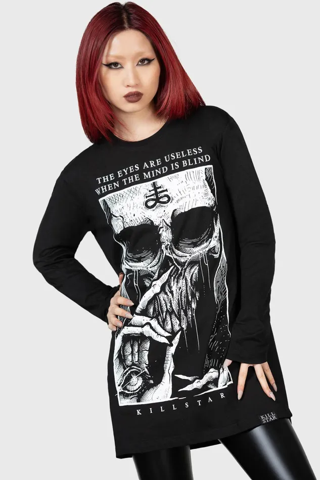 Killstar Blind Mind Long Sleeve Top Women Long Sleeves