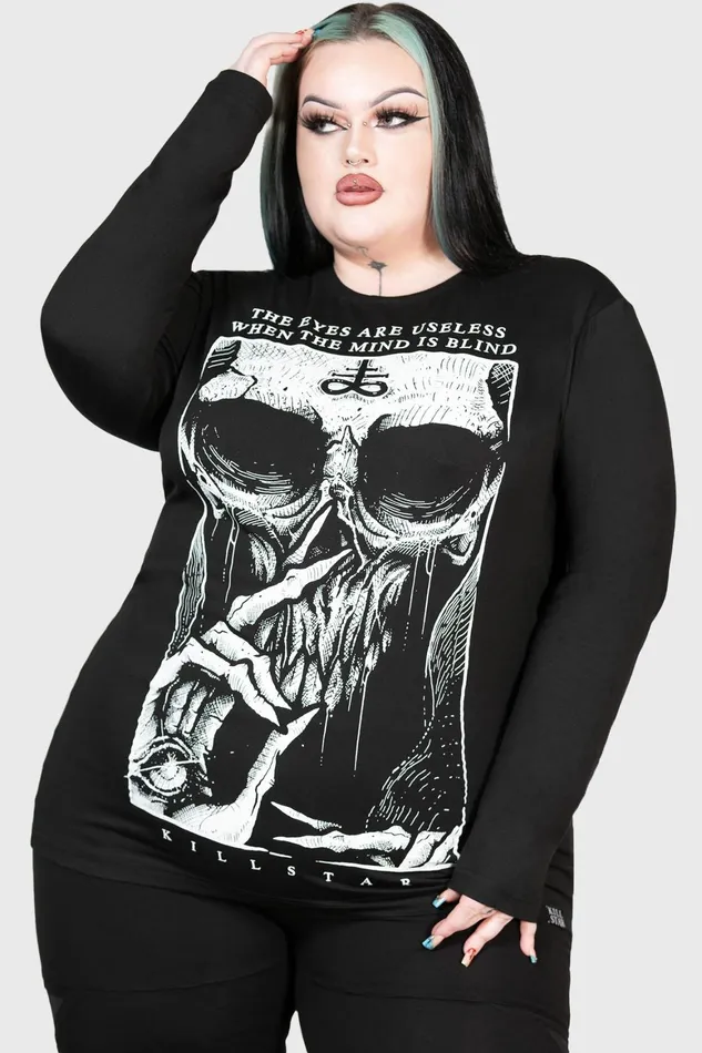 Killstar Blind Mind Long Sleeve Top Women Long Sleeves