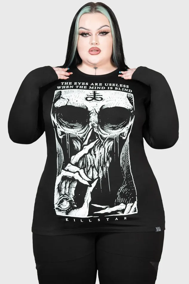 Killstar Blind Mind Long Sleeve Top Women Long Sleeves