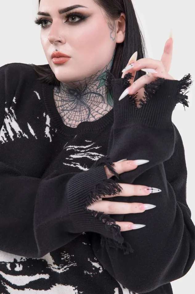 Killstar Blood Sucker Sweater Men Knitwear