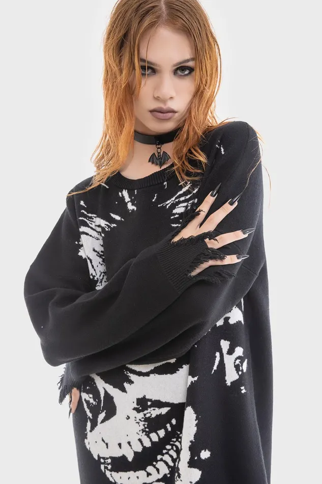 Killstar Blood Sucker Sweater Men Knitwear