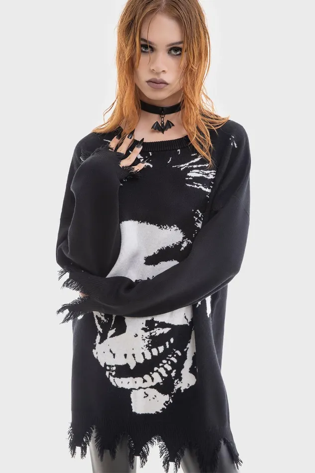 Killstar Blood Sucker Sweater Men Knitwear