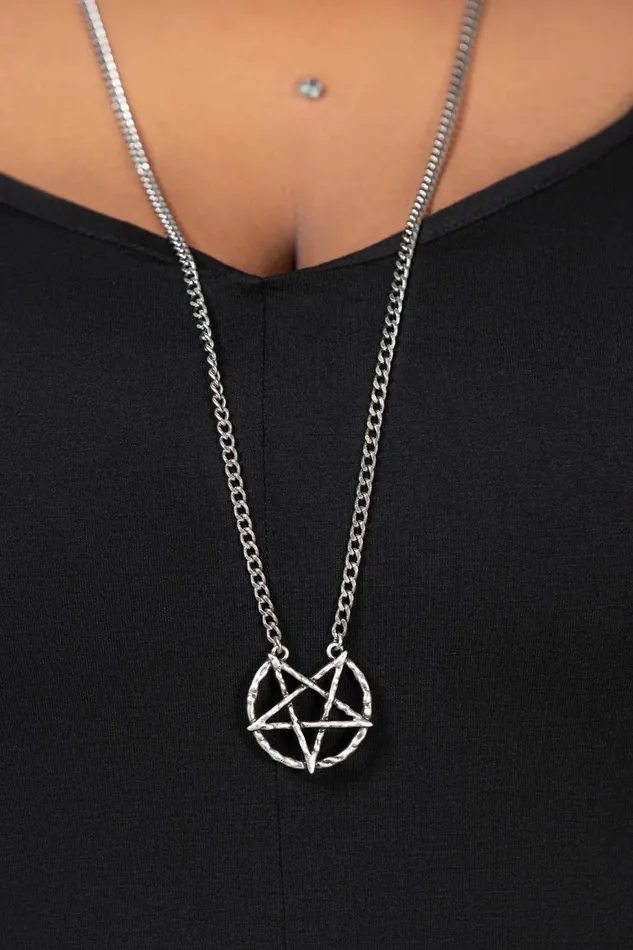 Killstar Broken Seal Pentagram Necklace Women Necklaces