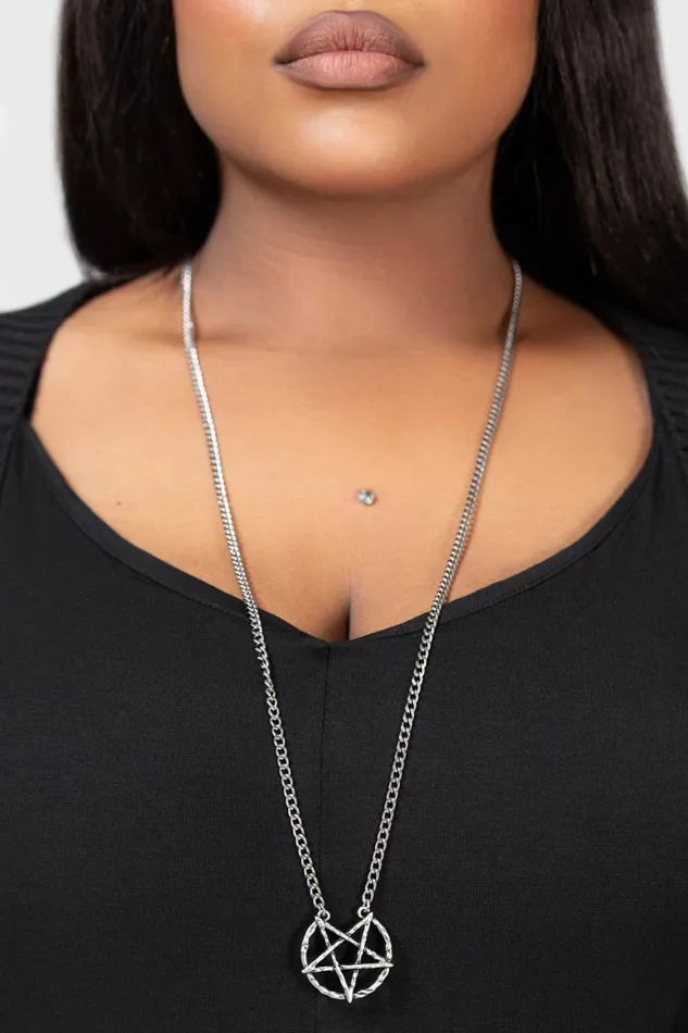 Killstar Broken Seal Pentagram Necklace Women Necklaces