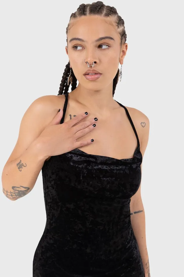 Killstar Burnt Obsidian Lounge Dress Women Loungewear