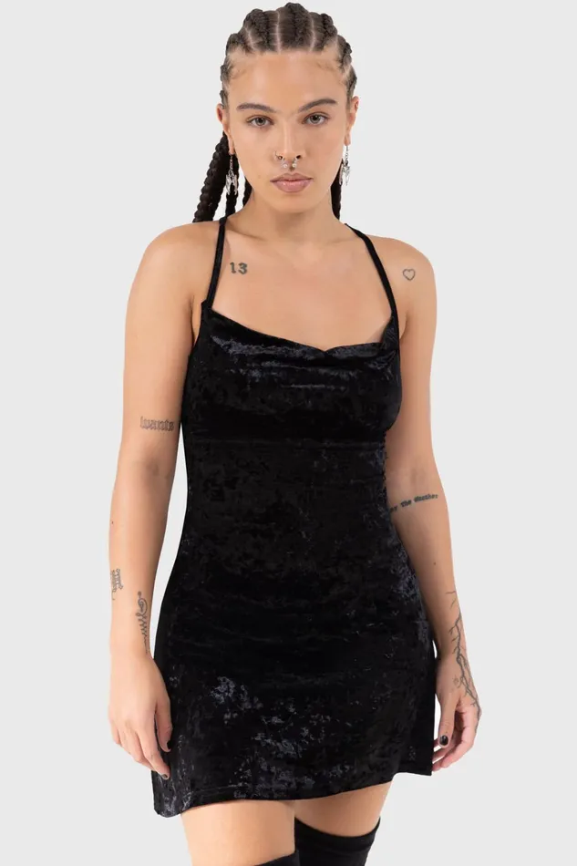 Killstar Burnt Obsidian Lounge Dress Women Loungewear