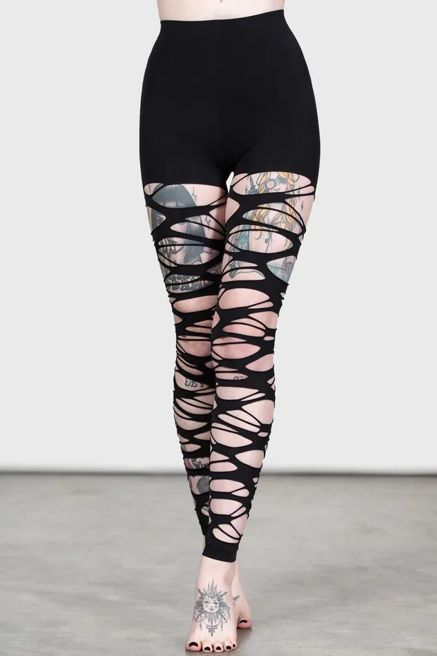 Killstar Carved Up Slashed Tights Women Socks and Tights