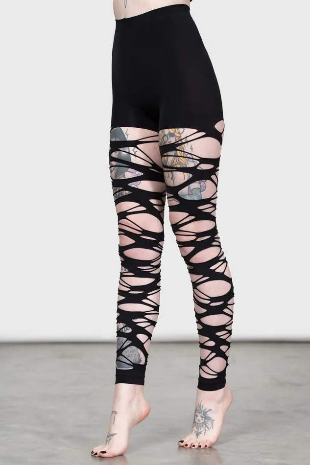 Killstar Carved Up Slashed Tights Women Socks and Tights