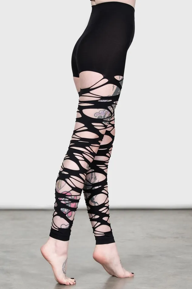 Killstar Carved Up Slashed Tights Women Socks and Tights