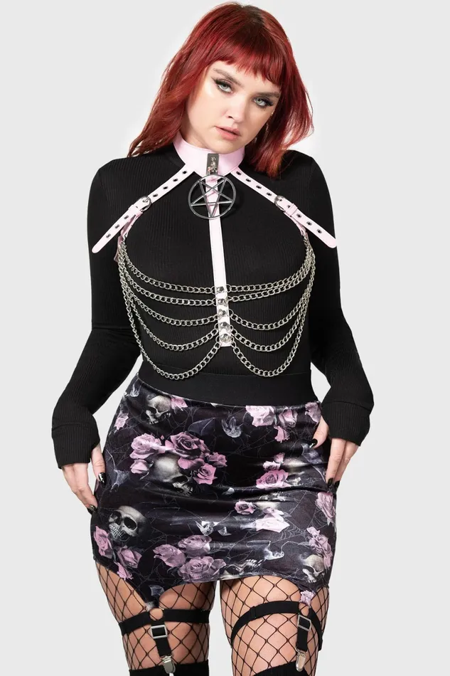 Killstar Cassandra Velvet Mini Skirt BLACKPINK Women Velvet