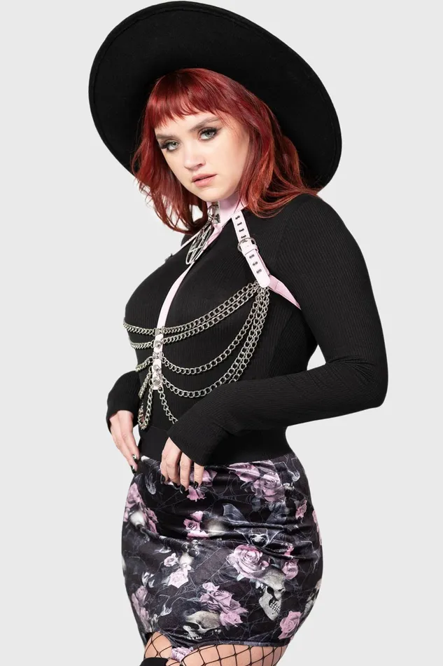 Killstar Cassandra Velvet Mini Skirt BLACKPINK Women Velvet