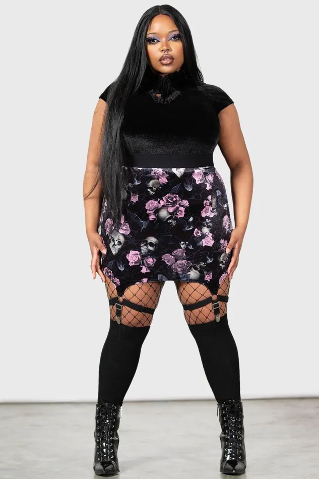 Killstar Cassandra Velvet Mini Skirt BLACKPINK Women Velvet