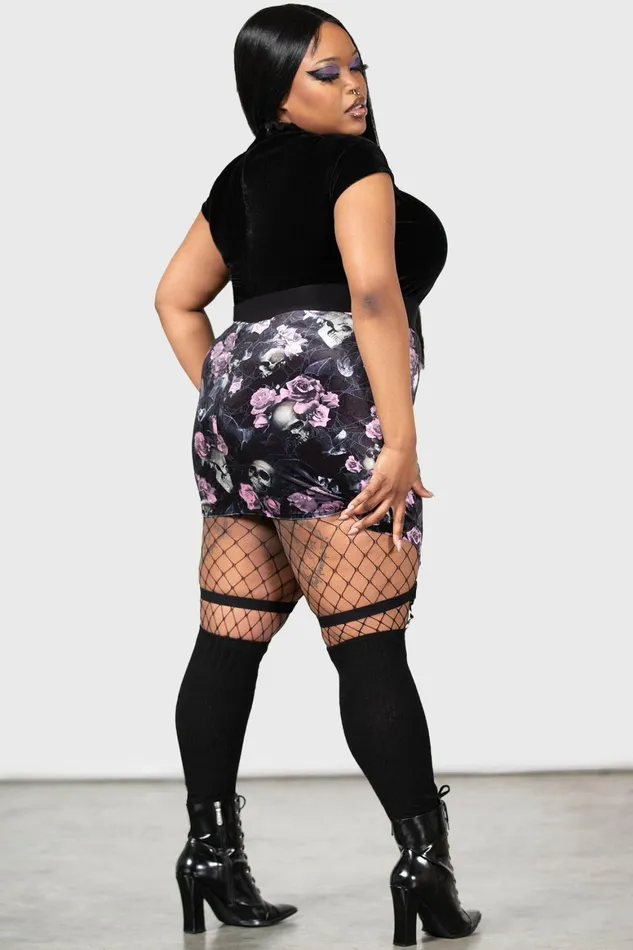 Killstar Cassandra Velvet Mini Skirt BLACKPINK Women Velvet