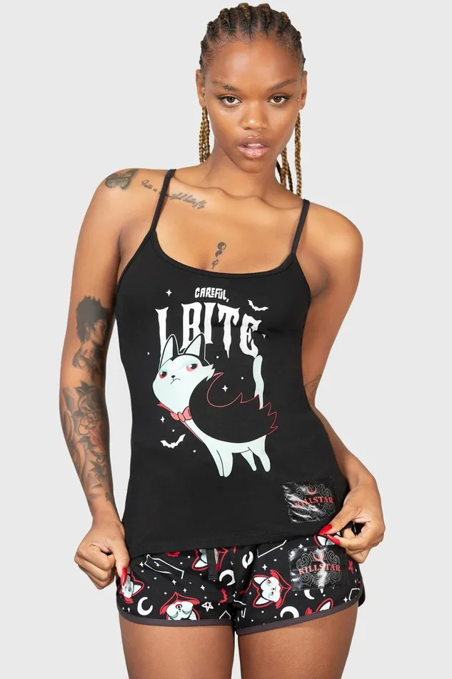 Killstar Cat Spat Cami Top Women Chill Out